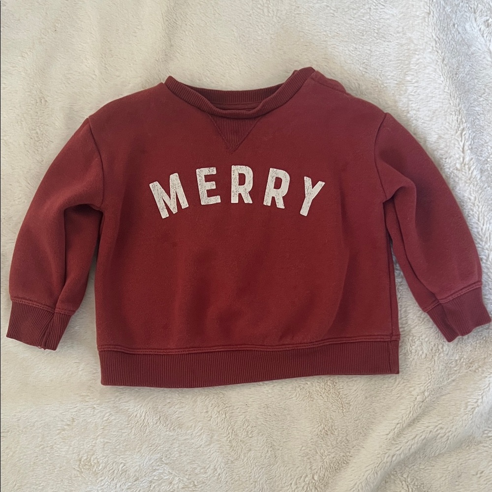 LC Lauren Conrad Burgundy Merry Sweatshirt